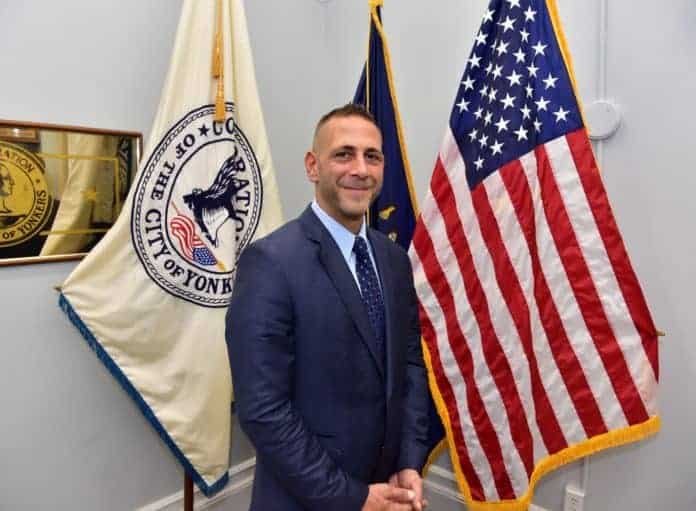 The Yonkers City Clerk in the City Hall offices